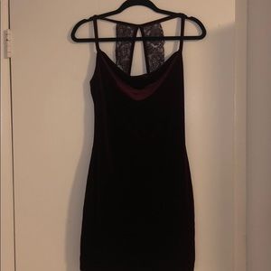 Lulus velvet body on midi dress, worn once, medium